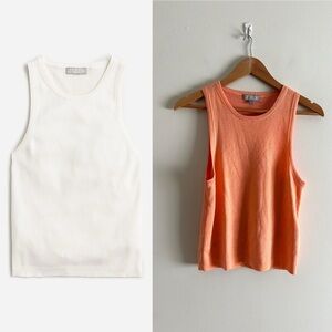 J. Crew TENCEL™ lyocell-blend shell top in orange (Size L)